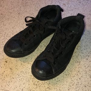 All Black Converse Mid Tops